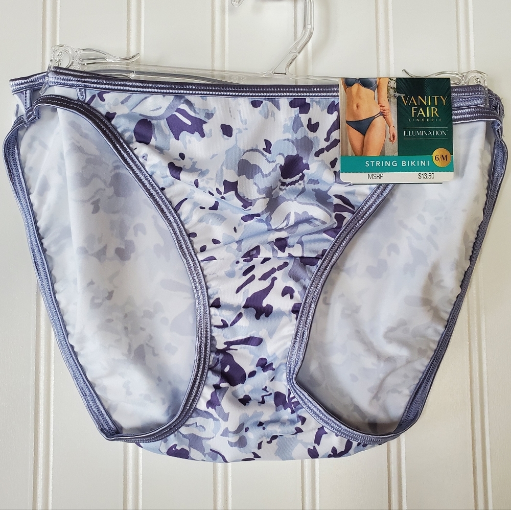 Vanity Fair Floral Bikini Panties Sz 6/M NWT